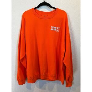 Red Eight Take it Slow Graphic Sweatshirt in Orange XL